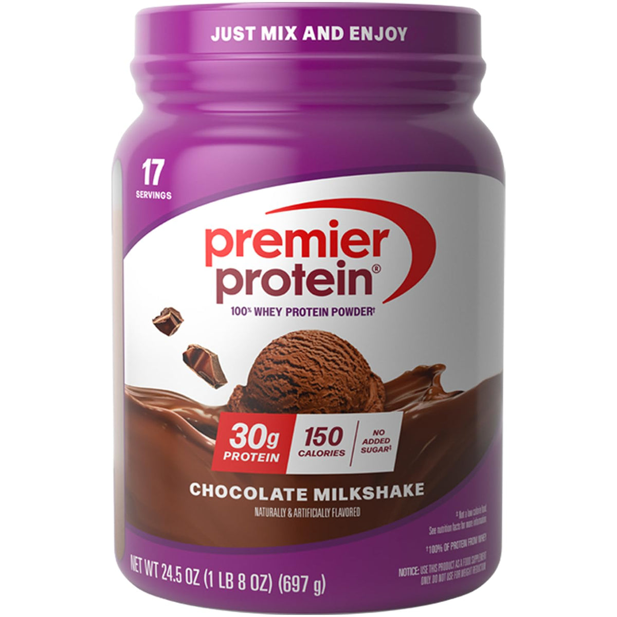 Premier Protein 30g High Protein Powder, 100% Whey, Vanilla, 17 Servings