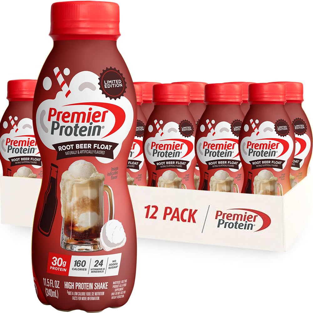 Premier Protein +Energy 30g High Protein Shake, Café Latte, 12 Pack