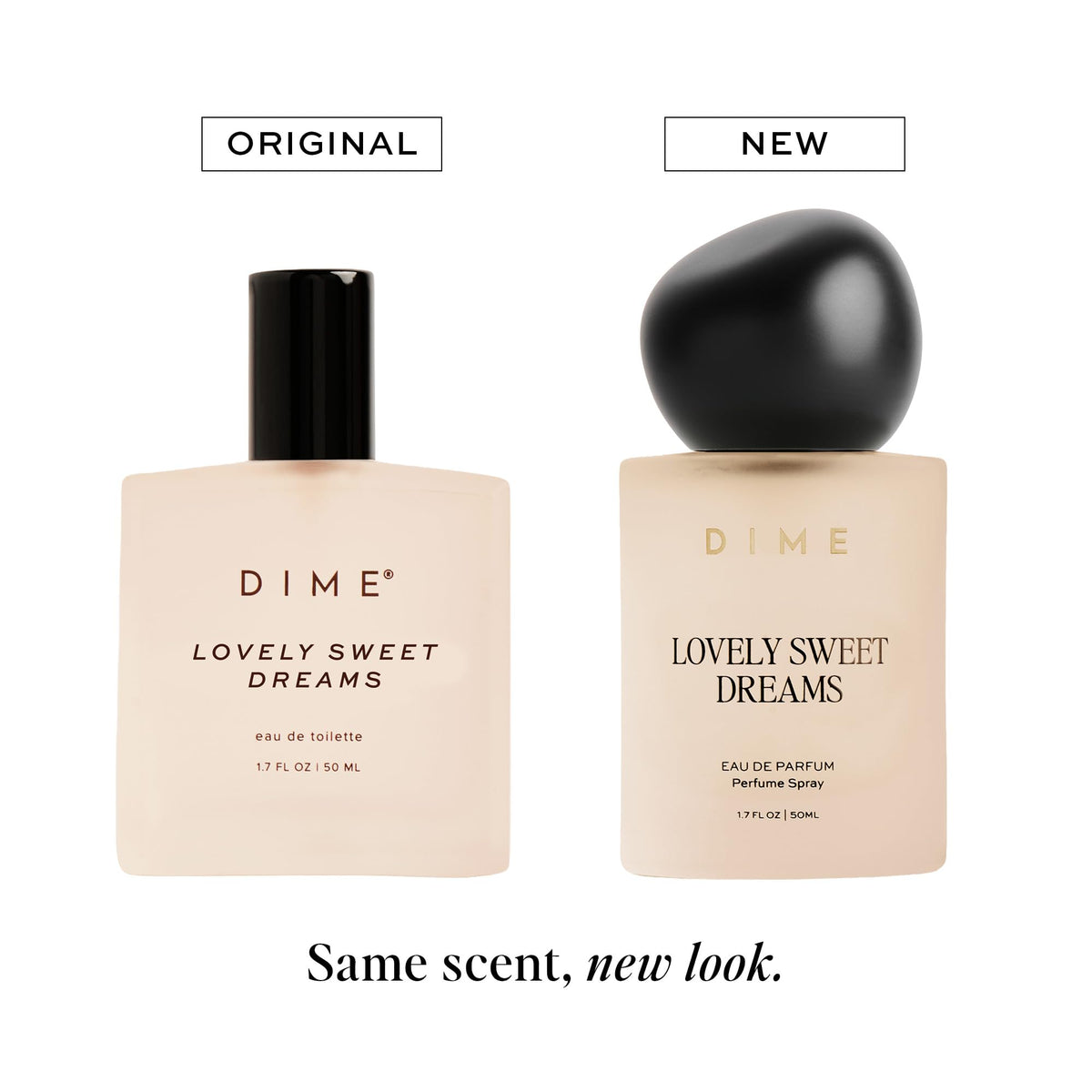 DIME Beauty Perfume Lovely Sweet Dreams, 1.7 oz / 50 ml - Warm Vanilla and Floral Scent, Hypoallergenic, Clean Perfume, Eau de Toilette For Women (Packaging May Vary)
