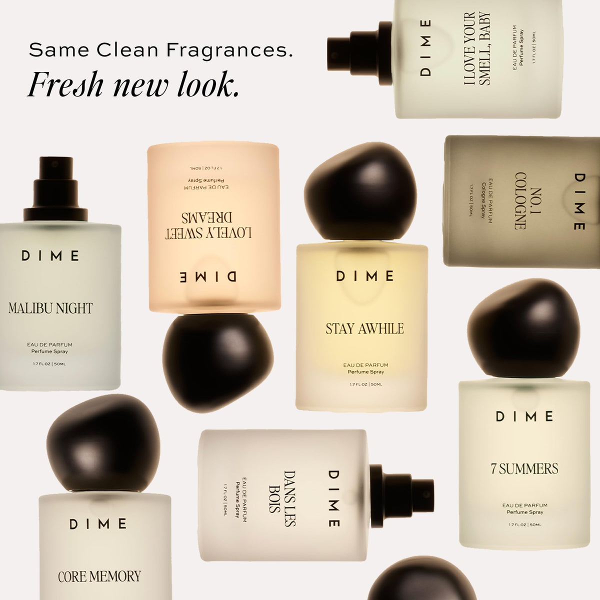 DIME Beauty Stay Awhile Perfume for Women, Warm Gourmand with Toasted Pistachio, Cashmere Musk, and Vanilla Bean Clean, Vegan, Cruelty-Free Fragrance, 1.7 oz / 50 ml