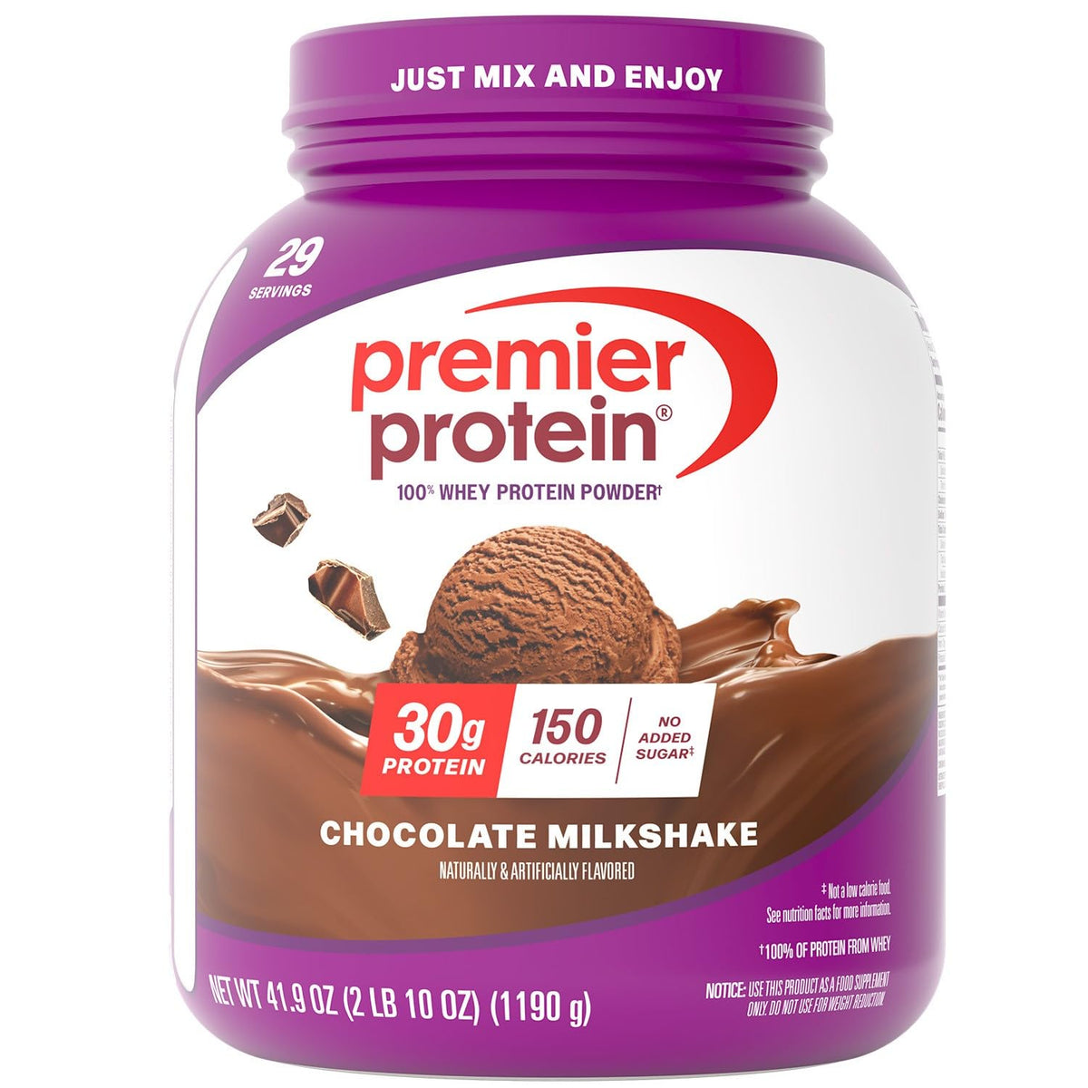 Premier Protein 30g High Protein Powder, 100% Whey, Vanilla, 17 Servings