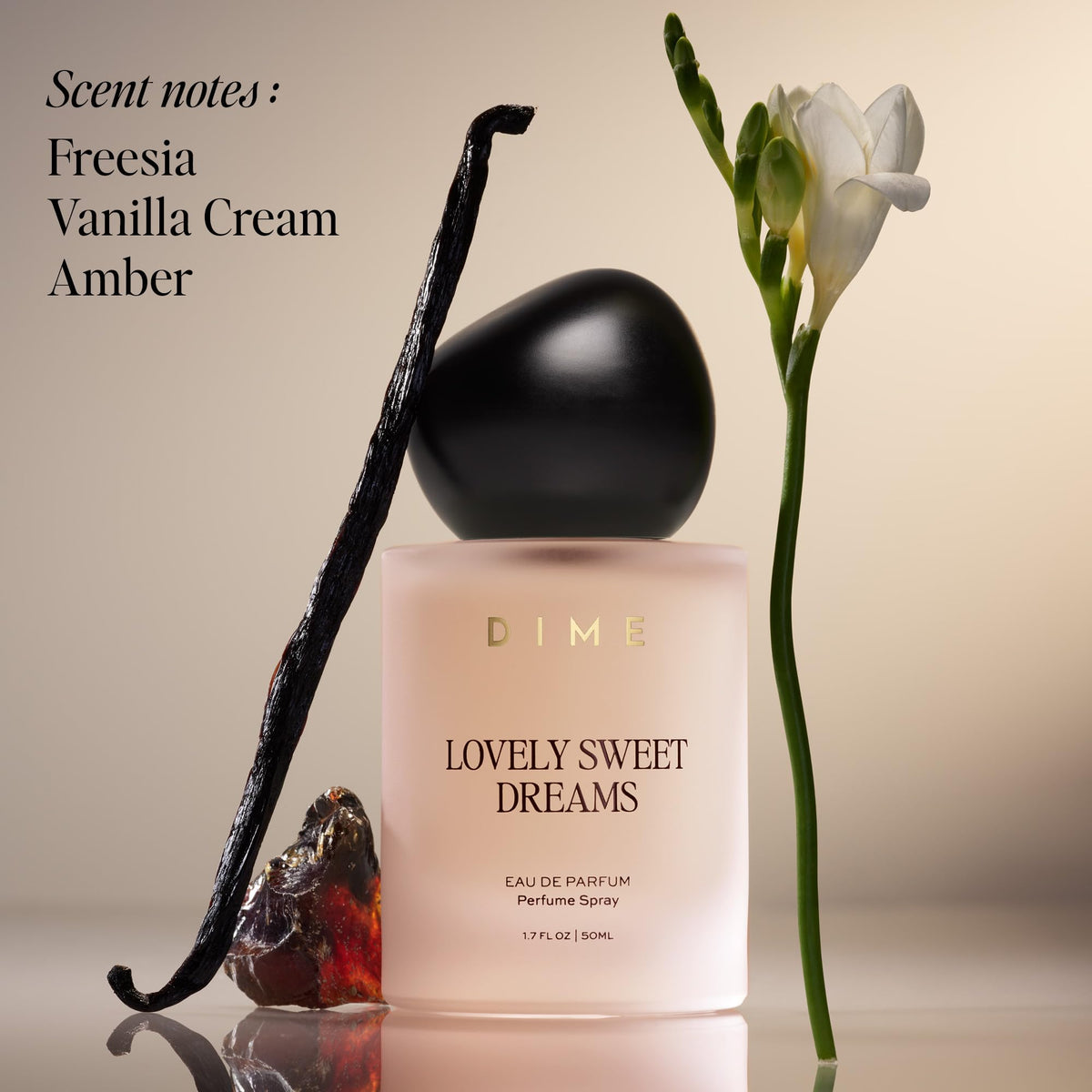 DIME Beauty Perfume Lovely Sweet Dreams, 1.7 oz / 50 ml - Warm Vanilla and Floral Scent, Hypoallergenic, Clean Perfume, Eau de Toilette For Women (Packaging May Vary)