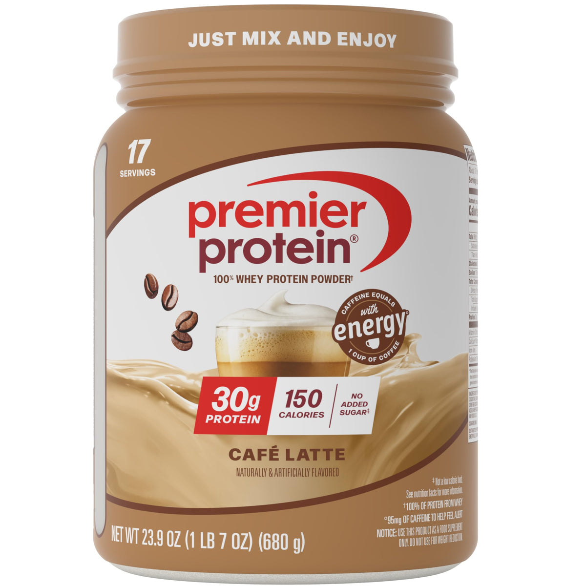 Premier Protein 30g High Protein Powder, 100% Whey, Vanilla, 17 Servings