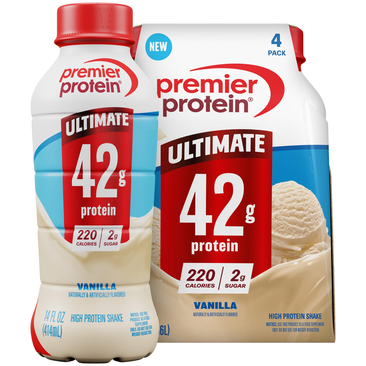 Premier Protein ULTIMATE 42g High Protein Shake, Variety Pack, 12 Pack