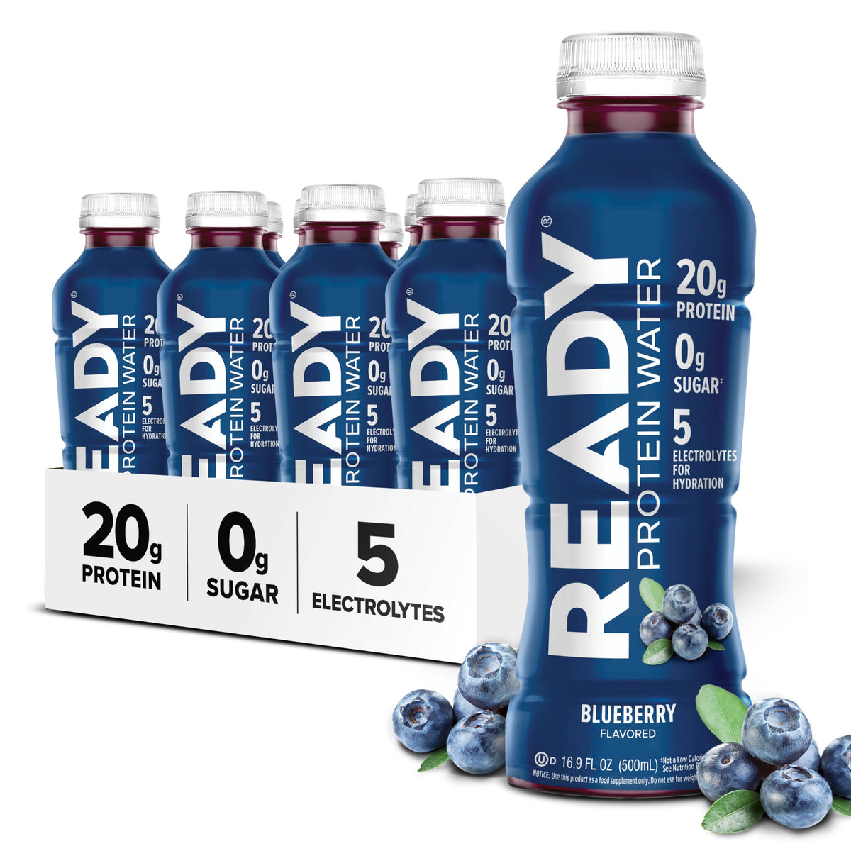 Ready Clear Protein Water, Pink Grapefruit, 20g Whey Protein Isolate 12Pack